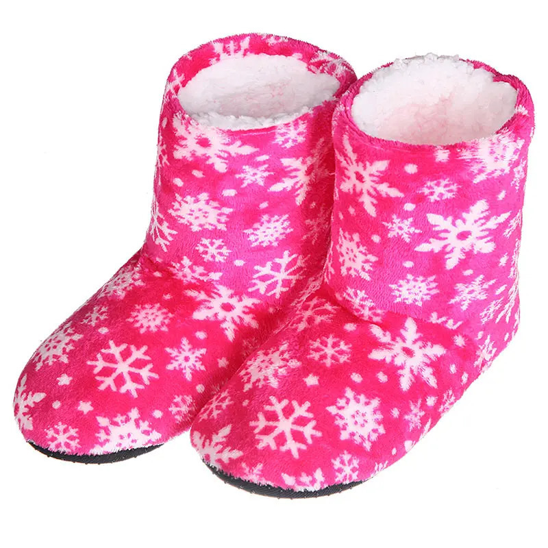 Glglgege Warm Winter Slippers Home Family Shoes Winter Snowflake Snow Slippers Shoes Comfort Casual Boots bottes femme 241025