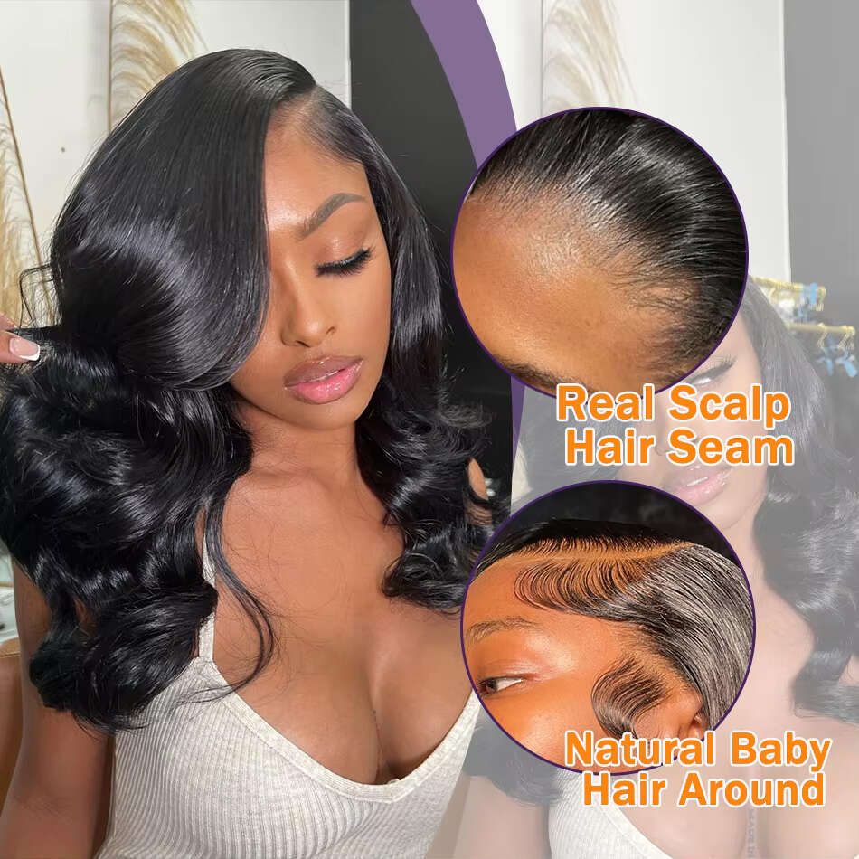 Body Wave Short Density x Lace Front Human Hair wig Inch Bob Frontal Wig HD Transparent Brazilian Remy