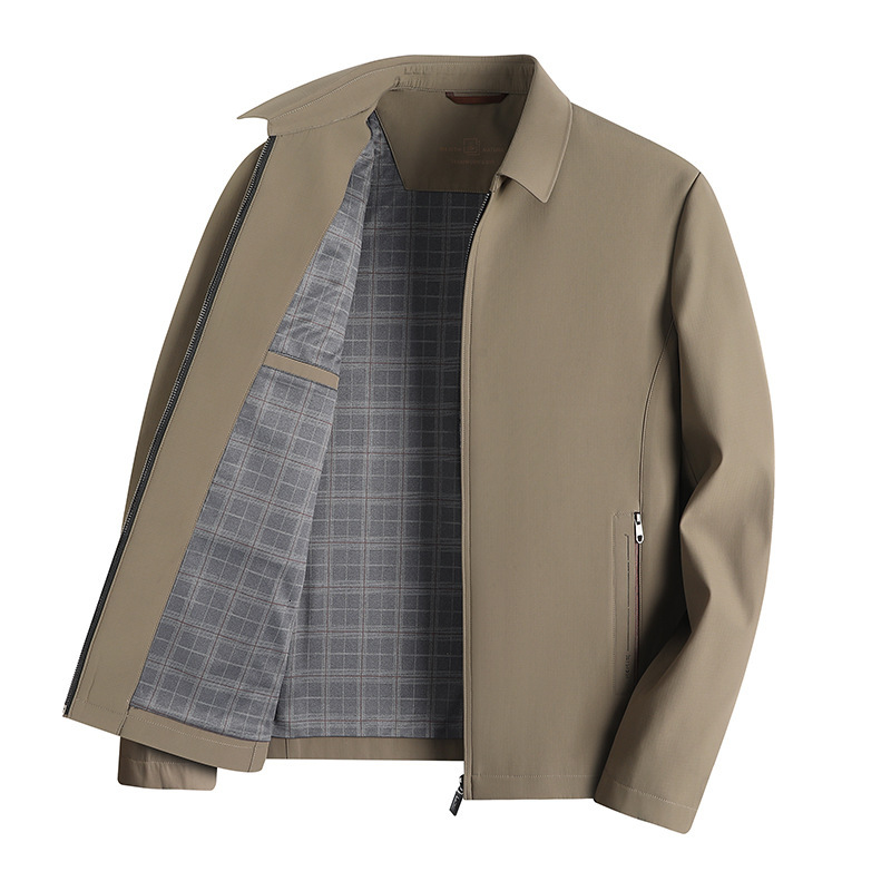 2024 New Designer Autumn/Winter Split Exquisite Collar Jacket Business Casual Top Men's Coat