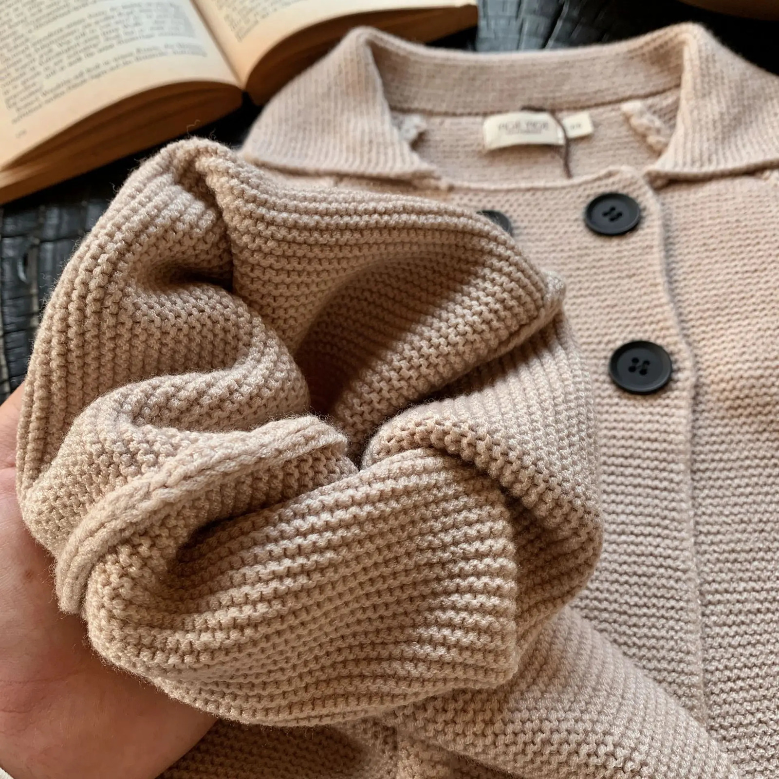 Baby Boy Knitted Clothes Sets Long-Sleeved Cardigan Pants Autumn Winter Infant Boy Clothes Outfits 241028