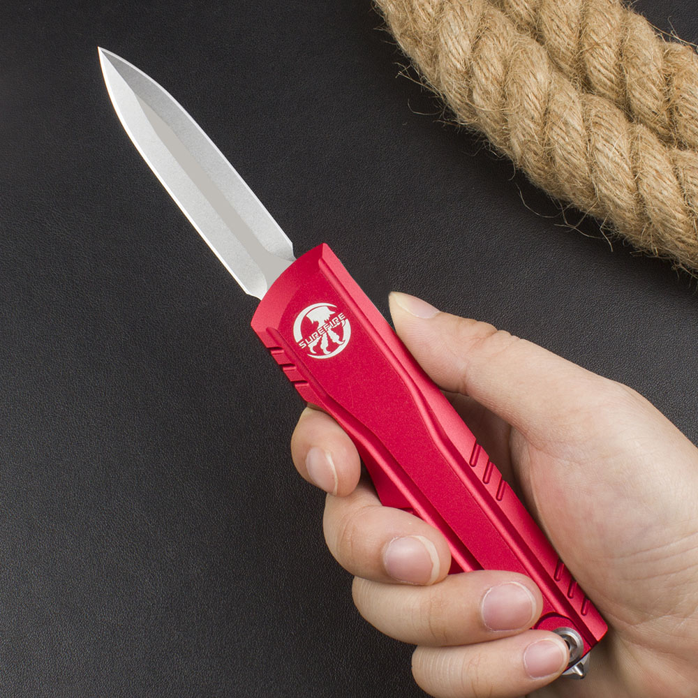 4Models Combat-TR Knife 2.95 D2 Blade T6-Aluminum Handles Pocket Knives Self-Defense EDC Tools