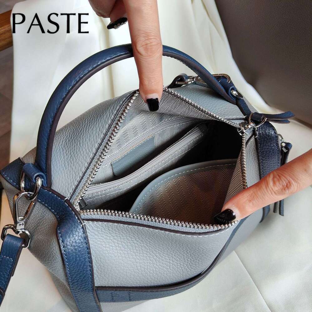 New Hit Color 2 Straps Flap Square Shoulder 100% Natural Cowhide Leather Women's Crossbody Bag High Quality Ladies Handbag