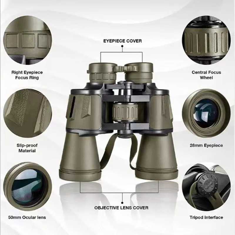 20x50 binoculars waterproof high-definition low-light night vision binoculars adult children travel hunting and stargazingXJ241028