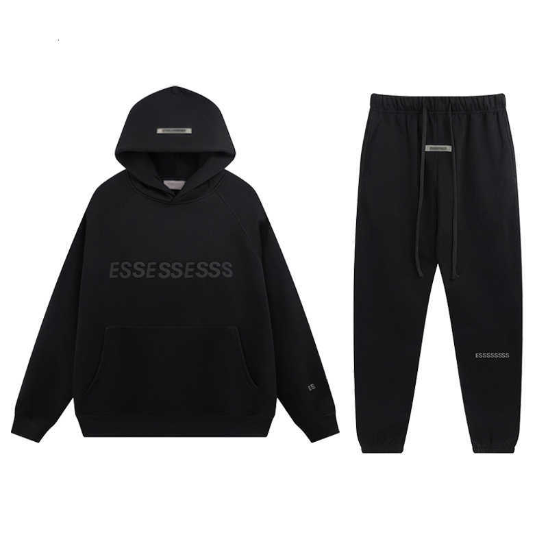 Essentiales Hoodies Mens Designer Tracksuit Esssential Hoody Winter Warm Casual Essentialpants Pants Clothing Hip Hop Streetwear Pullover Set Esssentil 81je