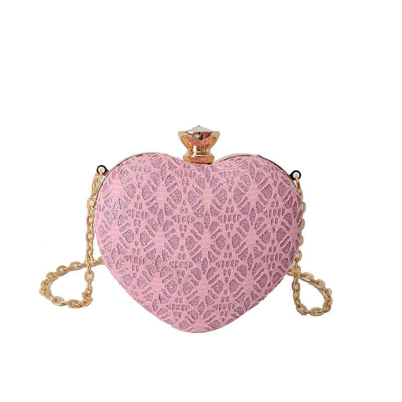 CMM Pressed Shell Love Box Bag New Personalized Chain Clip Mini Lipstick Spider Web Crossbody Bag