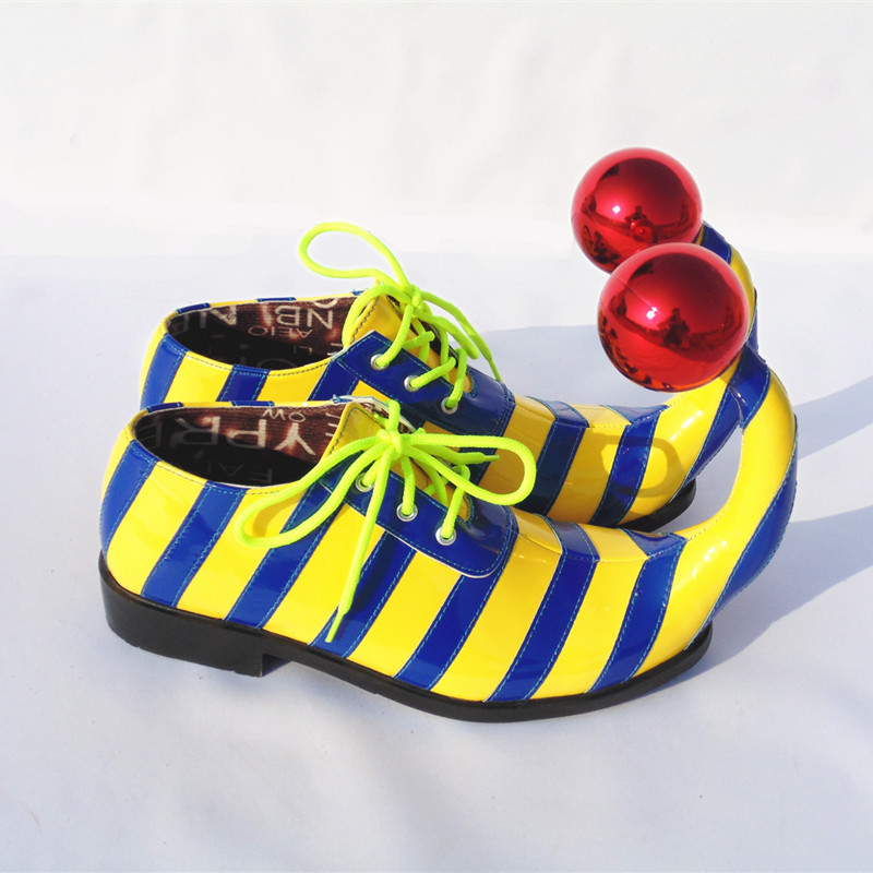 Men Funny Clown Magic Show Adult Funny round Head Warped Head Exaggerated Funny Anime Performance Shoes