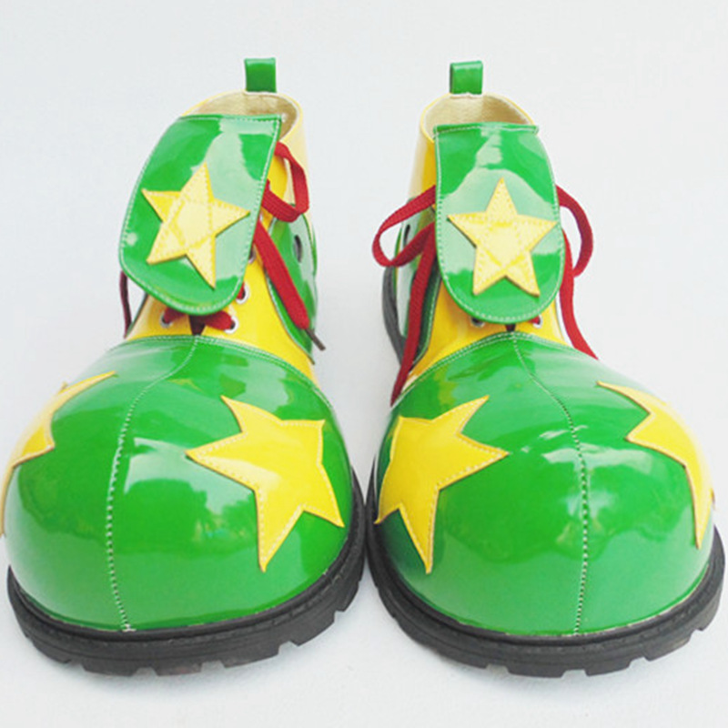 Men Funny Clown Magic Show Adult Funny round Head Warped Head Exaggerated Funny Anime Performance Shoes
