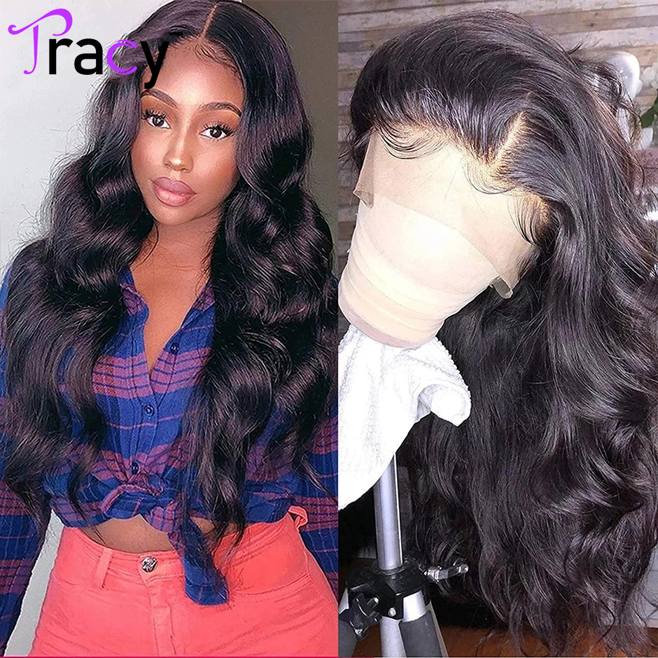 TRACY HAIR 13x4/13x6 HD Transparent Body Wave Front Human Hair Wigs For Women Remy Frontal 4X4 Lace Closure Wig