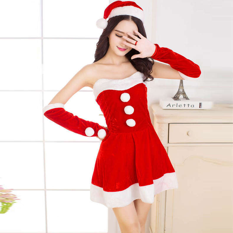 shanshi christmas clothing Christmas princess costume short skirt role-playing stage performance