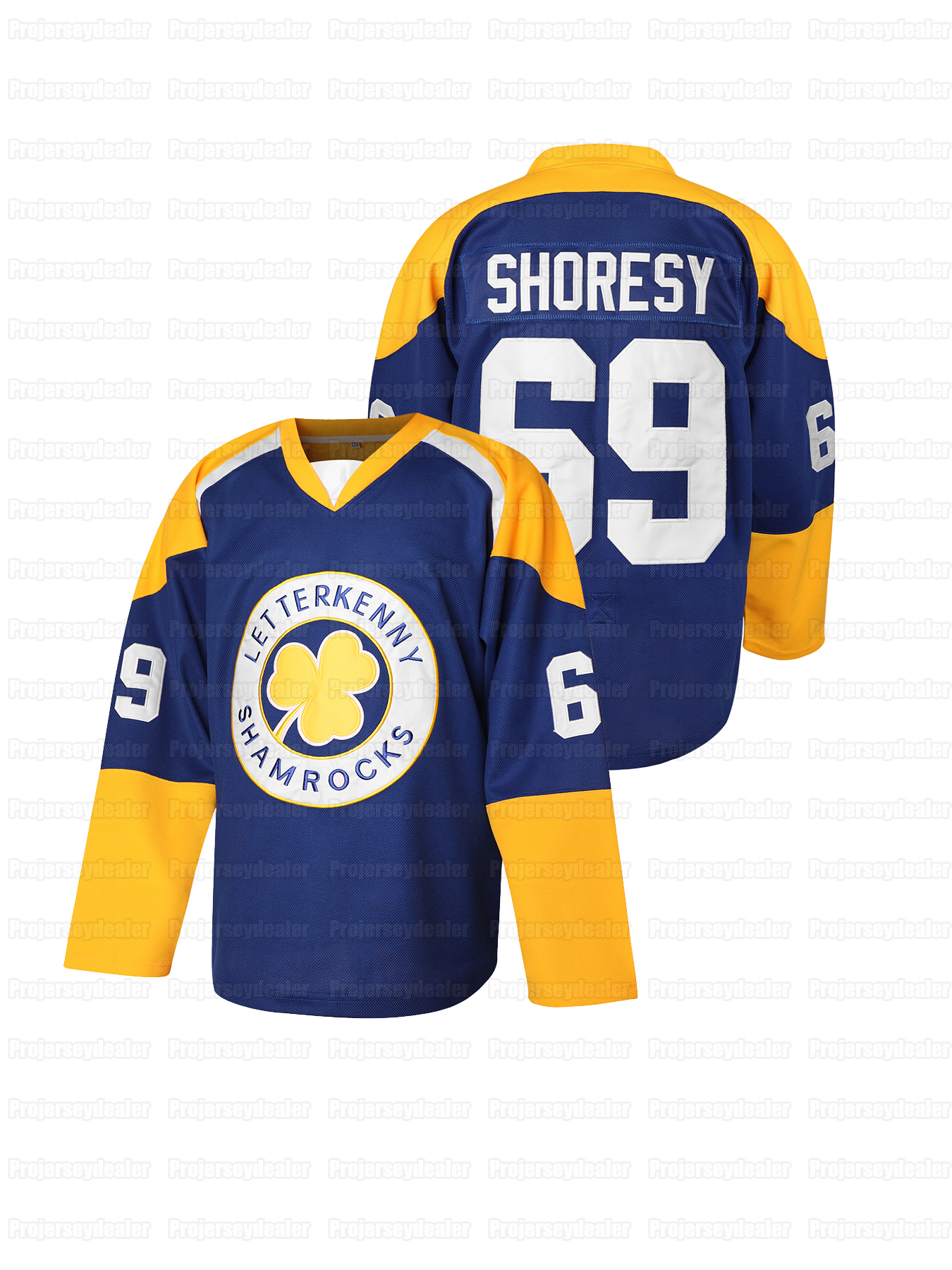 #69 Shoresy Sudbury Blueberry Hockey Stitched Name And Number Light Blue Red Black