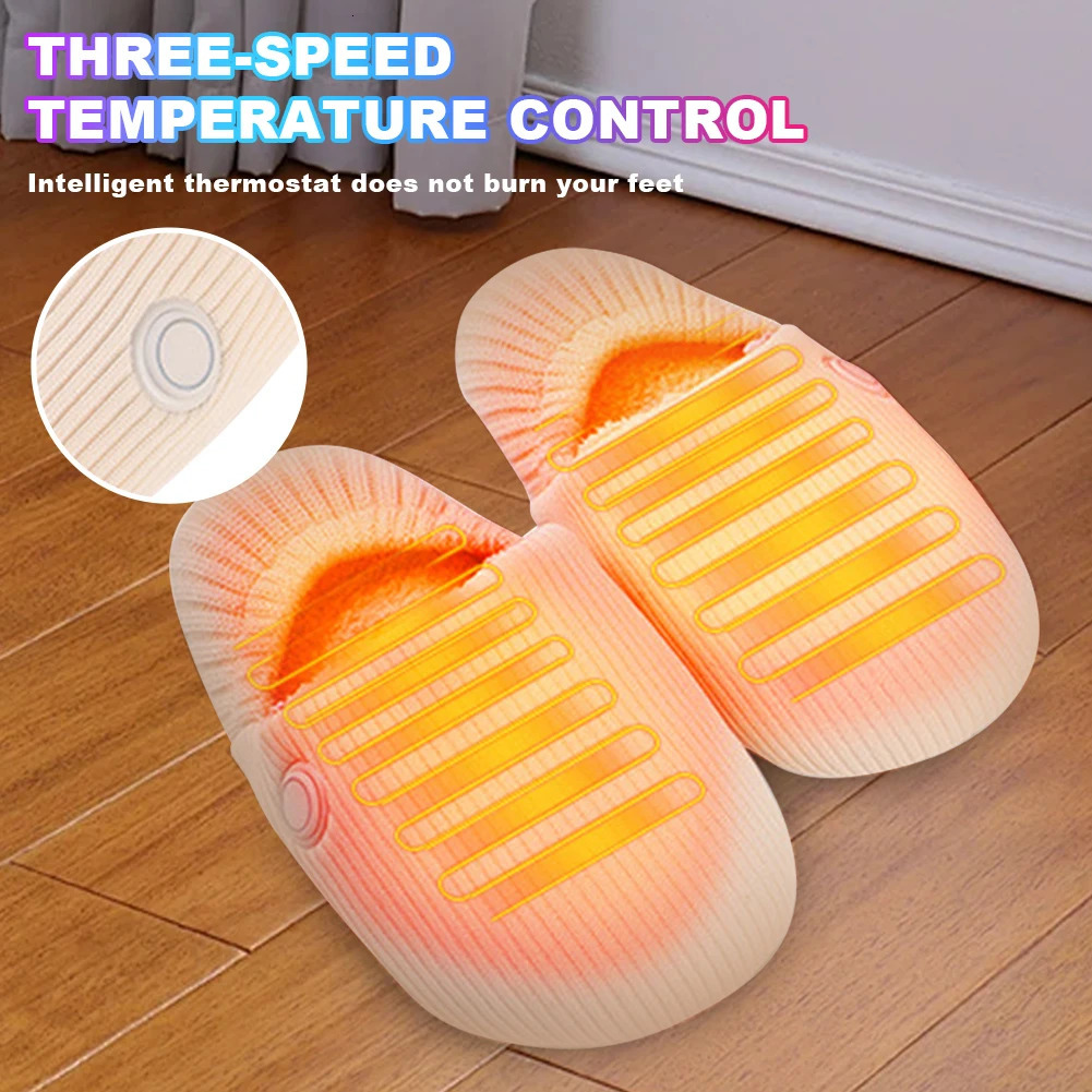 Winter Shoes Electric Heating Shoes USB Heated Slippers Foot Warmer Warm Heated Slippers Boot Shoes for Men Women Christmas Gift 241025