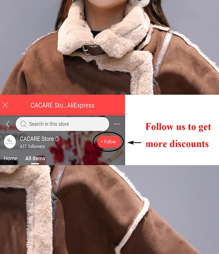Womens suede fur coat warm and fashionable long trench coat jacket synthetic sheepskin coat autumn and winter F0102 cashmere 2 choices 241025