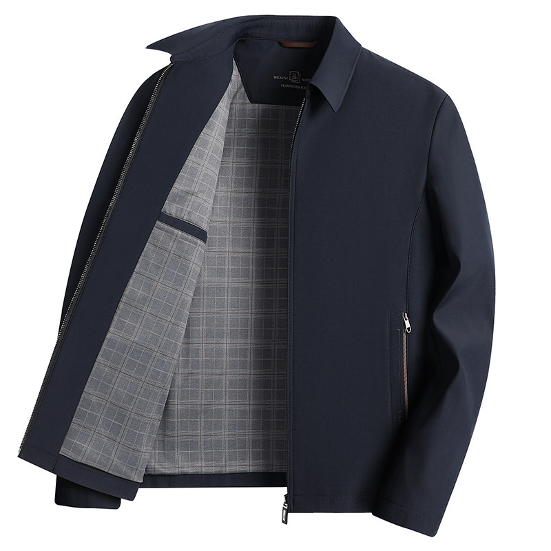2024 New Designer Autumn/Winter Split Exquisite Collar Jacket Business Casual Top Men's Coat