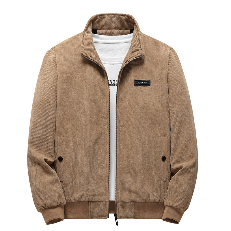 2024 new designer men's plush autumn and winter cotton casual jacket for middle-aged and young people