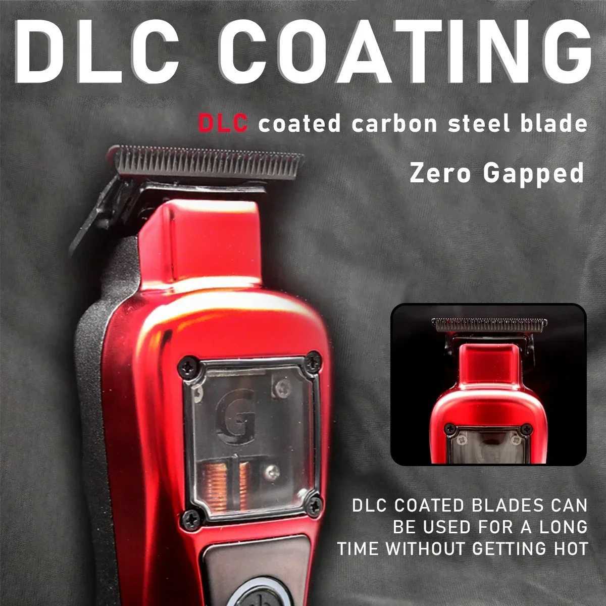 9500RPM Mens Vector Motor Trimmer DLC Blade with Base Charger LCD Display Professional Hair Clipper W241028