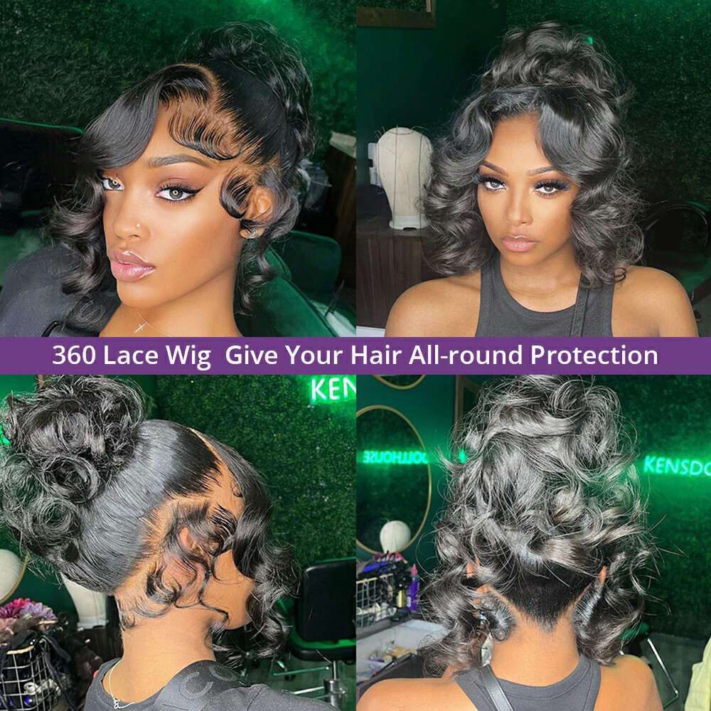x HD Lace Frontal Body Wave Wigs Human Hair Closure Wig Pre Plucked for Women Brazilian Front With BabyHair