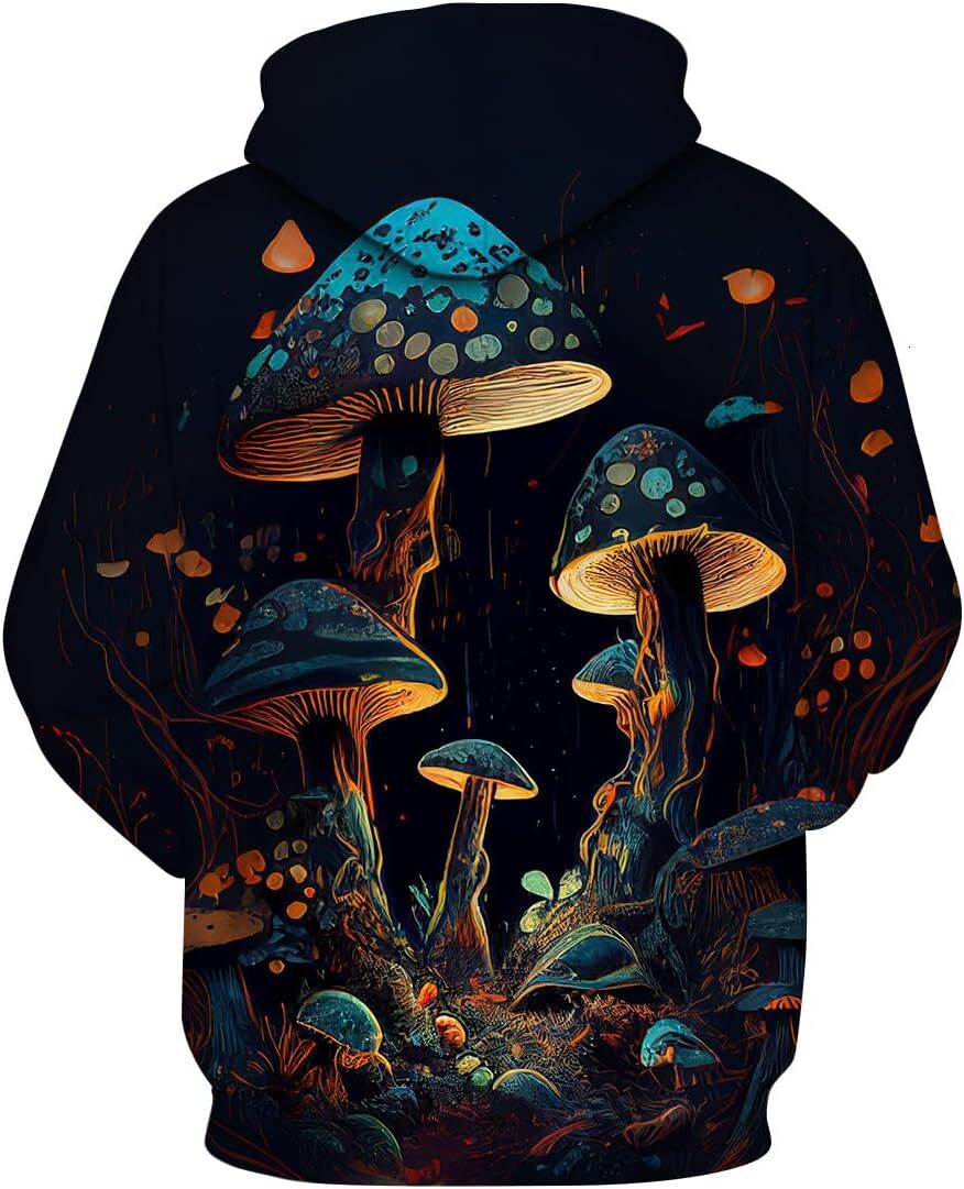 Hoodie for Mens Womens Funny Mushroom Hoodie Fungi Graphic Sweatshirt Graphic Hoodies sweatshirt Pullover Long Sleeve Trendy patterns