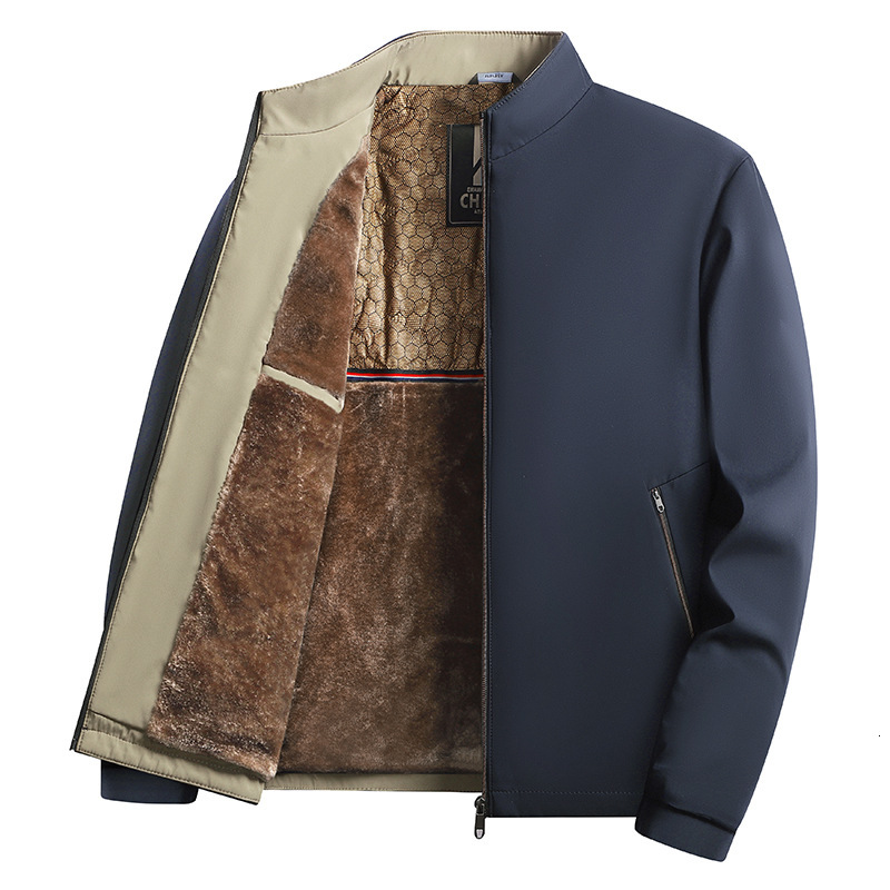 2024 new designer plush winter casual graphene dad jacket suitable for thick and warm men's clothing