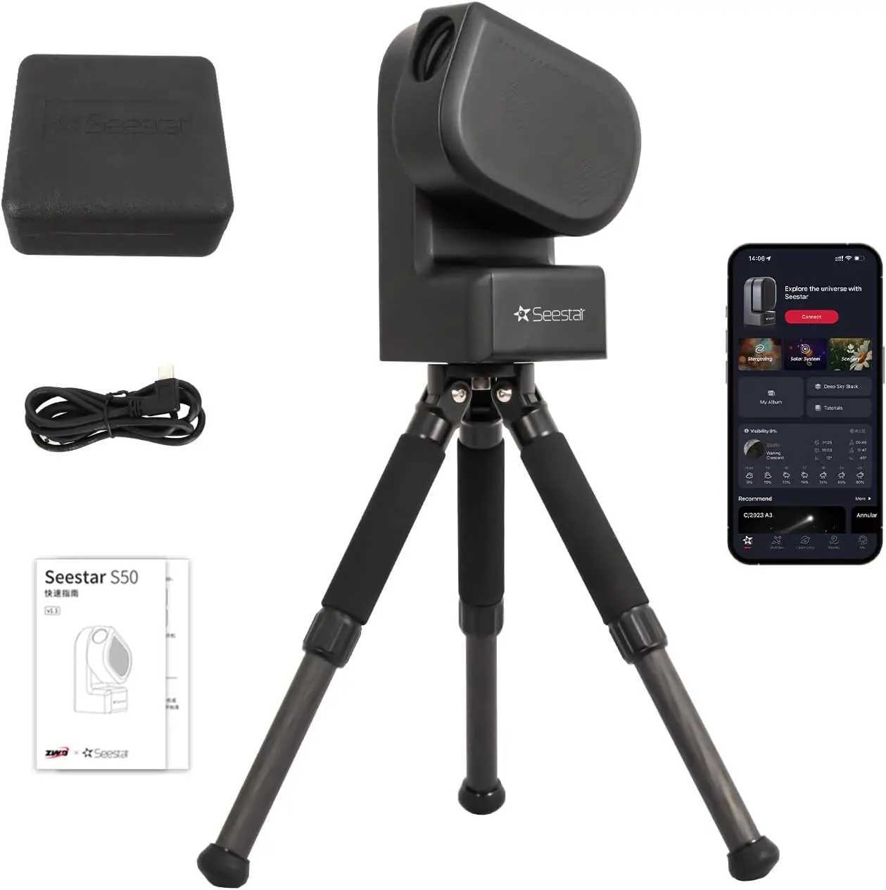 S50 Smart Digital Telescope All-in-One Autofocus Portable for Beginners and Experienced UsersXJ241028