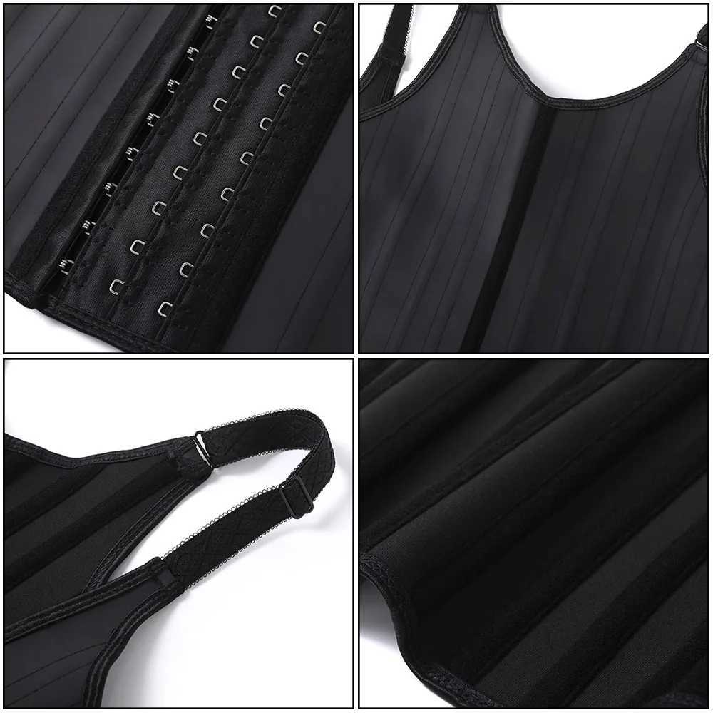 25 Steel Bones Adjustable Shoulder Straps Latex Vest Waist Trainer Fajas Colombianas Cincher ShapewearXJ241028