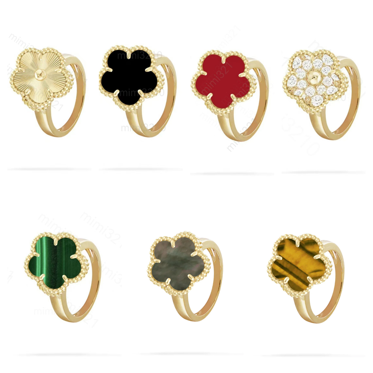 lucky ring designer ring love ring gold rings 18K Gold Plated Stainless Steel Green Black Red White rings for women engagement ring rings love wed band fashion ring