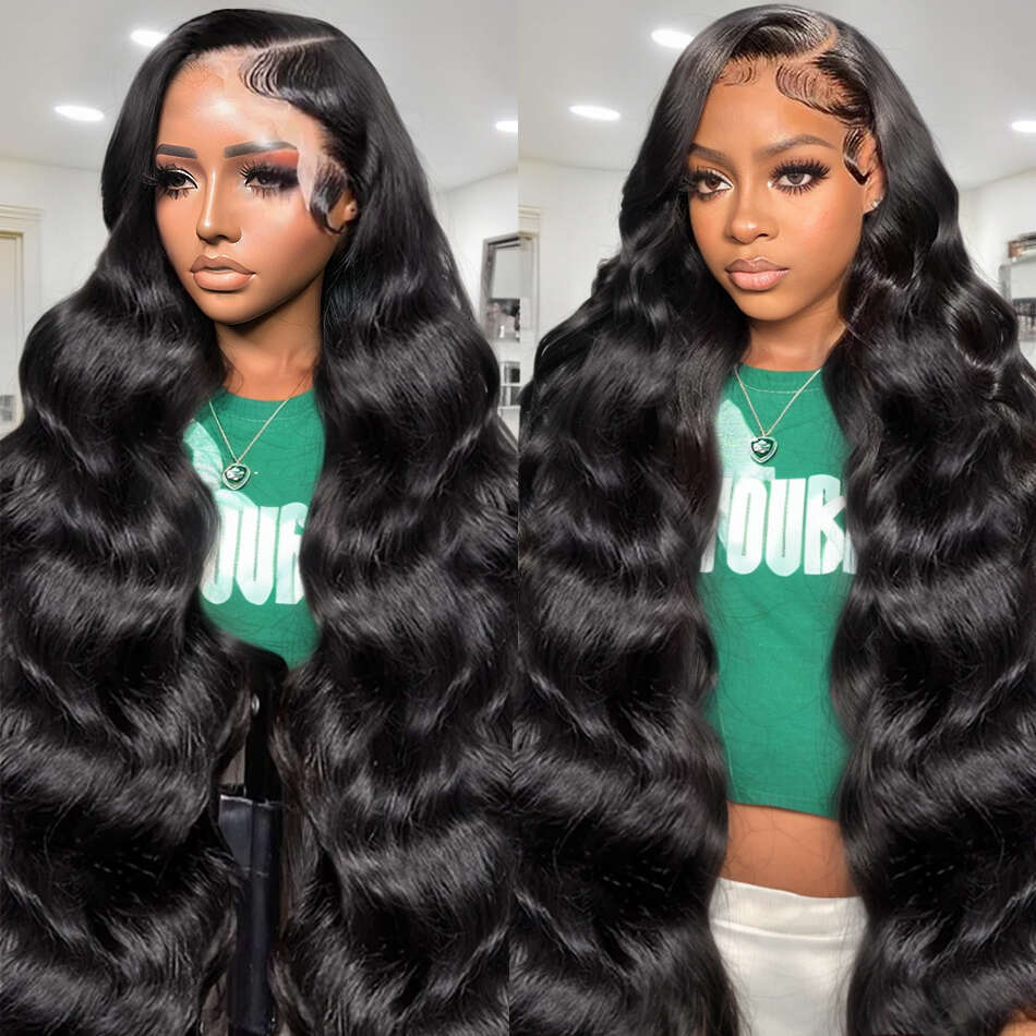 Inch x Body Wave Lace Front Human Hair Wig Brazilian Remy Water Transparent Frontal Wigs For Women