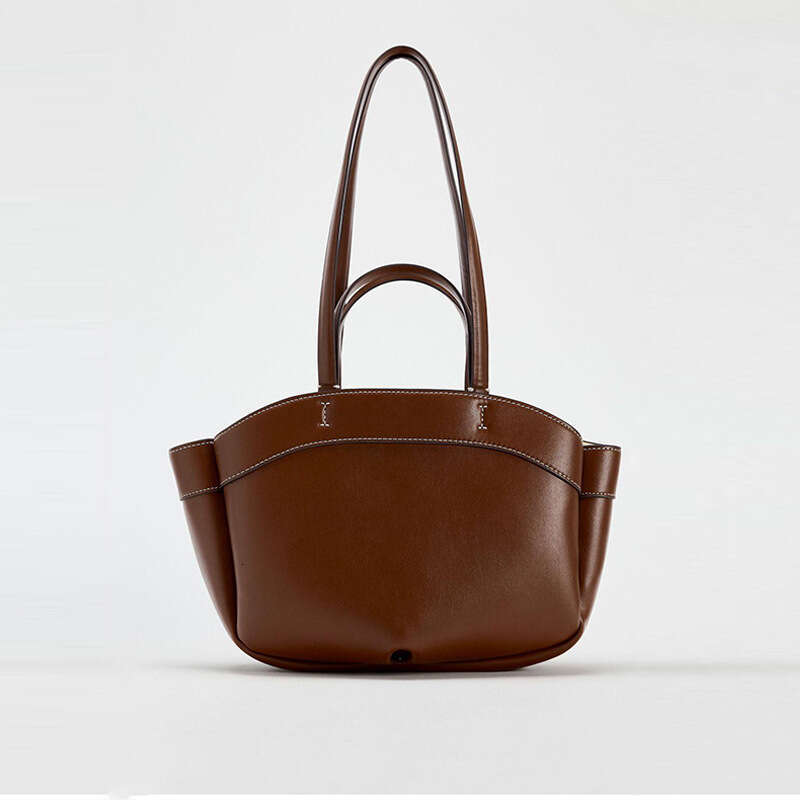 Women Tote Underarm Pouch Large Capacity Pu Leather Shoulder Retro Crossbody Bag Casual Portable Bucket Bags Handbag