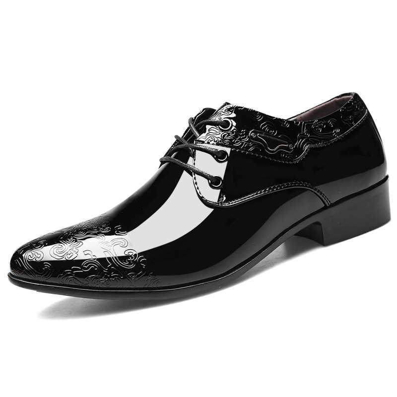 Men Dress Shoes New Bright Face Mens Business Dress Shoes Fashion Casual Shoes Mens Lace Up Wedding Dressing Shoes 241009