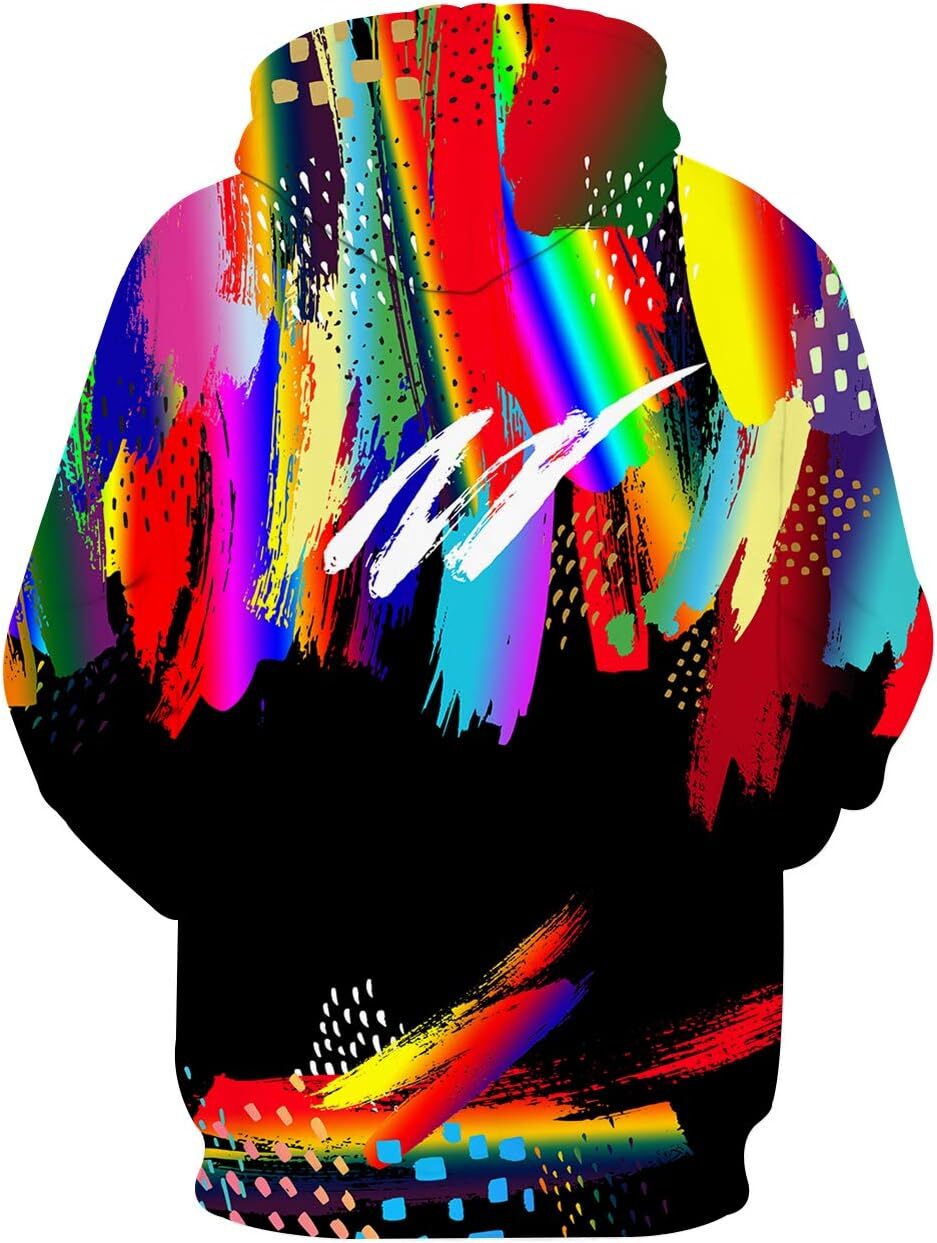 Hoodie for Mens Unisex 3D Novelty Hoodies for Men Women Cool Graphic Pullover Sweatshirts with Pockets Graphic Trendy patterns
