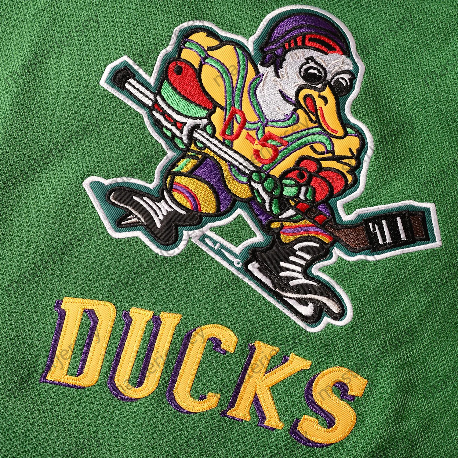 Youth kids 99 Green Duck Hockey Jerseys Loose Fit V-Neck Stitched Ice Hockey Jersey Casual Festive Weekend Outings