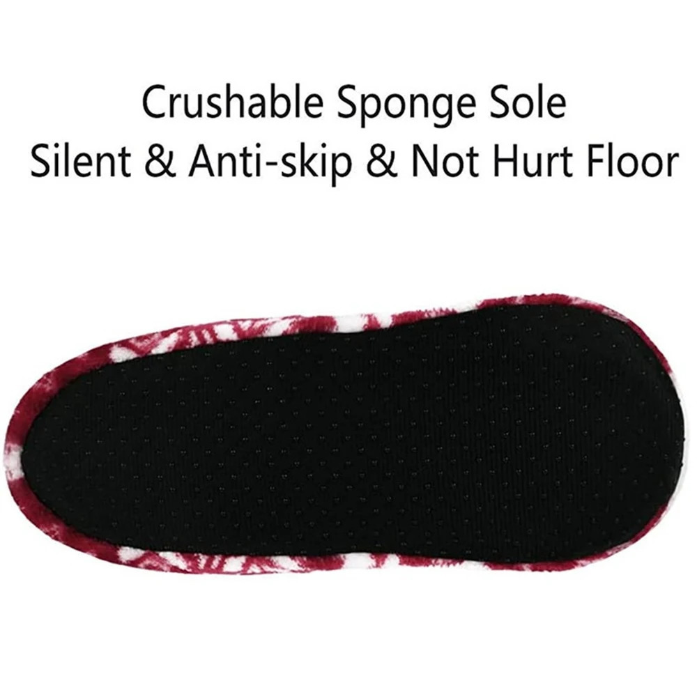 House Fluffy Slipper Womens Winter Christmas Elk Fur Contton Warm Plush S Anti Indoor Flat Fuzzy Female Shoes Home Boots 2024 241025