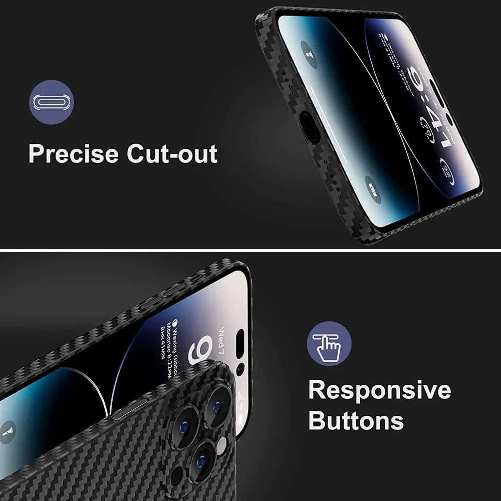 0.3mm Ultra Thin Carbon Fiber Texture Hard Phone Case For iPhone 15 14 13 12 11 Pro Max 7 8 Plus Mini SE Slim Cover Soft ShellLX241028