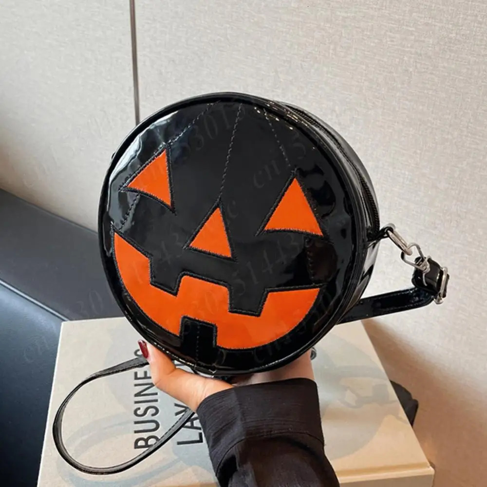 Women Halloween Pumpkin Crossbody Bag PU Leather Fashion Pumpkin Satchel Bag Funny Creative Devil Shoulder Bag Halloween Bag 241025