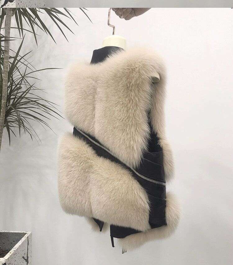 Fur Coat Women's Vest Short Clothing Autumn Winter Patchwork Slim Fashion Versatile 250