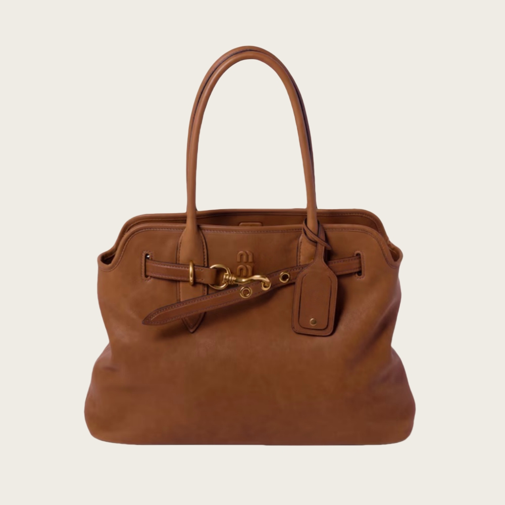 Womens Mens Aventure Nappa leather tote Vintage Designer shoulder city bag Fashion handbag Top handle black brown pochette crossbody brand clutch bags