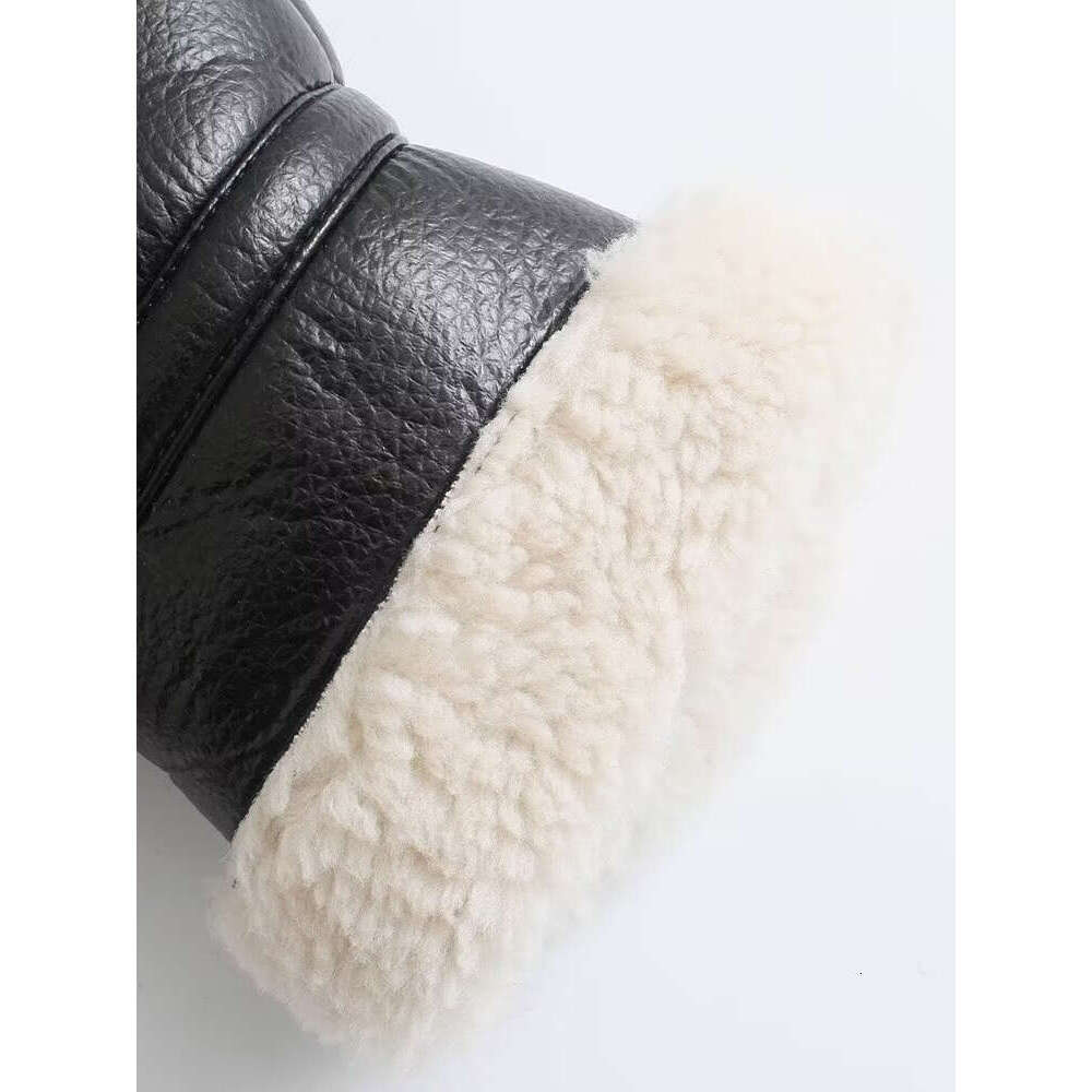European And American Women's Winter New High-Quality Soft Fleece PU Imitation Jacket Coat Thick Warm Short Leather Jack