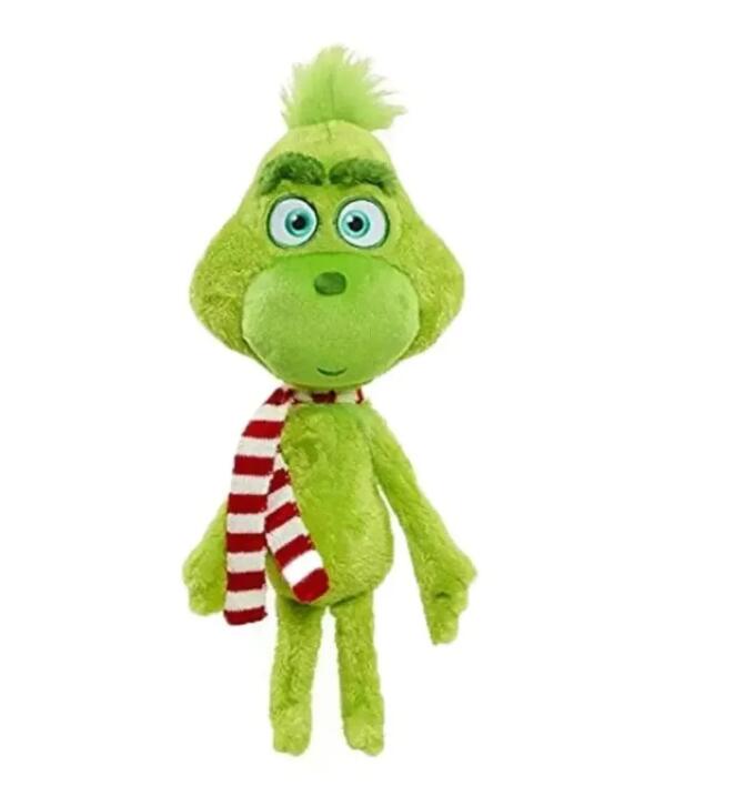 1Pc Stock Stole Plush Toys Green Grinch Toy Max Dog Doll Soft Stuffed Cartoon Animal Peluche For Kids Christmas Gifts 1028