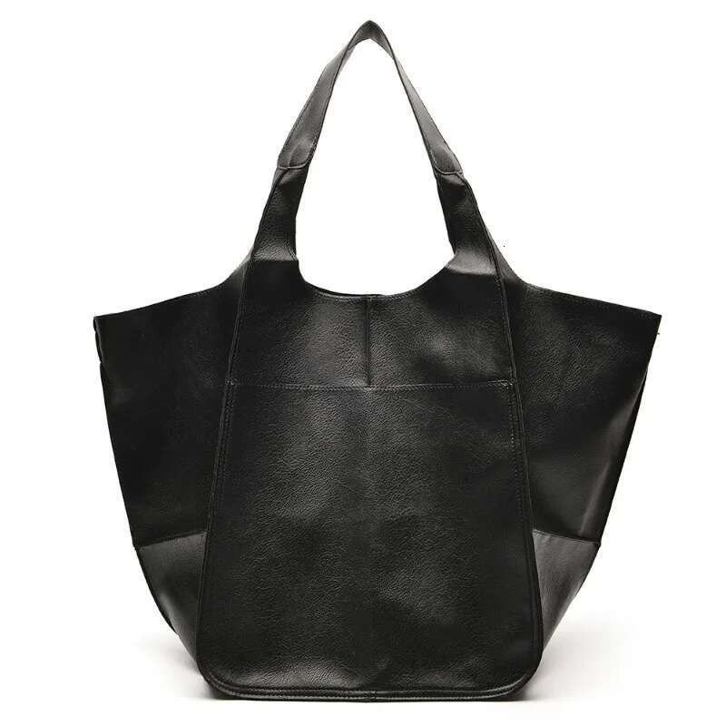 Handmade Rretro Big Beach Tote Bag High Capacity Zipper Shoulder Solid Color Multifunction Handbags for Ladies
