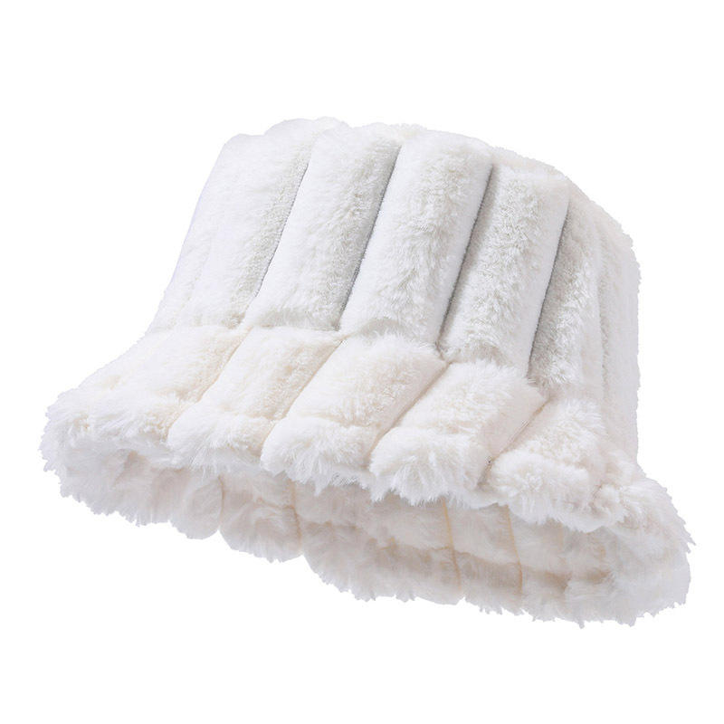 color custom personal logo wholesale colorful soft faux fur bucket hats This product is a customized product. Please consult customer service before p
