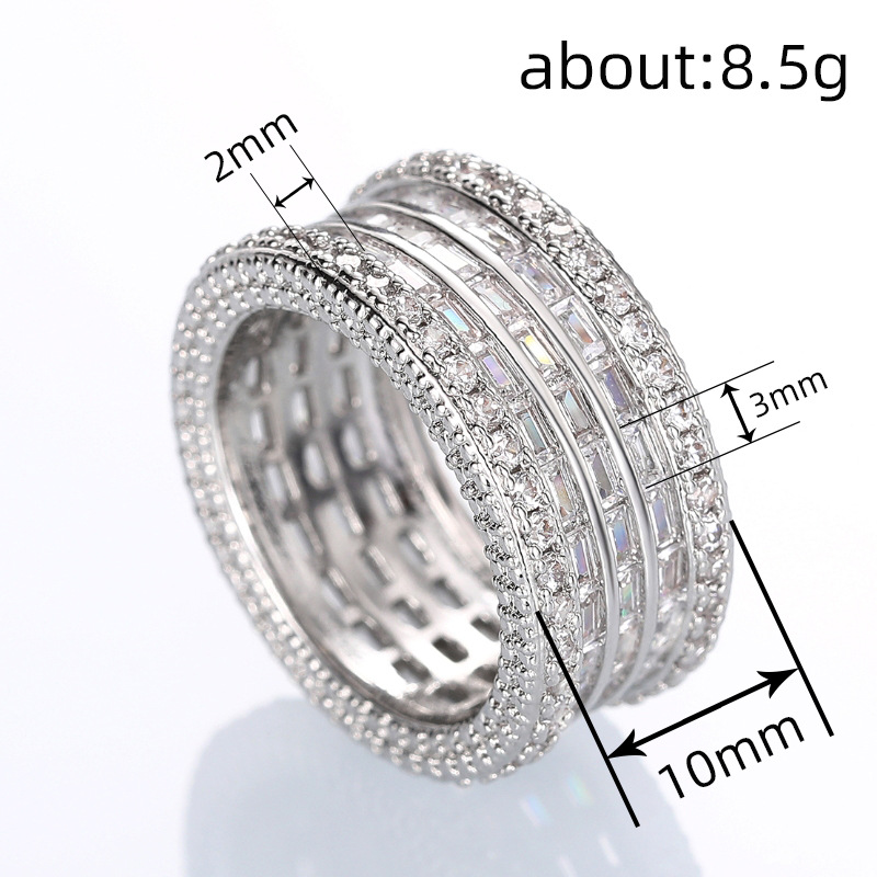 Gorgeous 2024 Wedding Rings Women Sterg Sier Fill Circle Princess White Zircon CZ Dia Eternity Engagement Ring Jewelry
