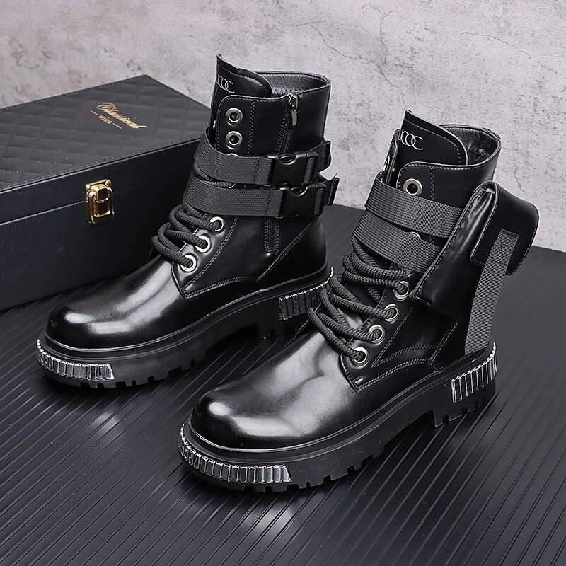 New Arrival High Quality Hot Sale Men Fashion Casual Popular Ankle Boots Autumn Winter Youth Tredning Metal Warm Snakers 241107
