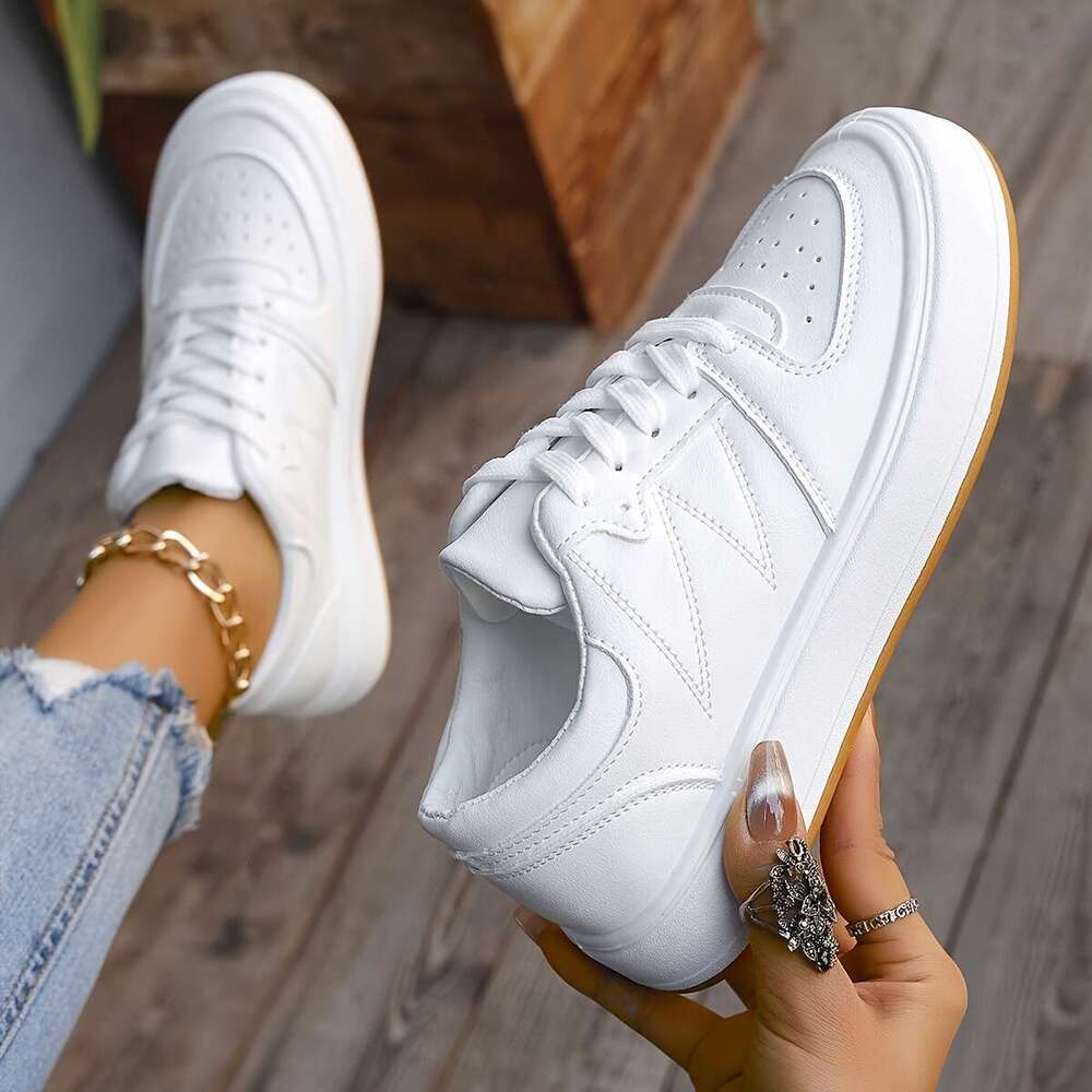 Women's Colorblock Casual Sneakers, Lace Up Platform Soft Sole Skate Shoes, Versatile Low-top Sporty Trainers