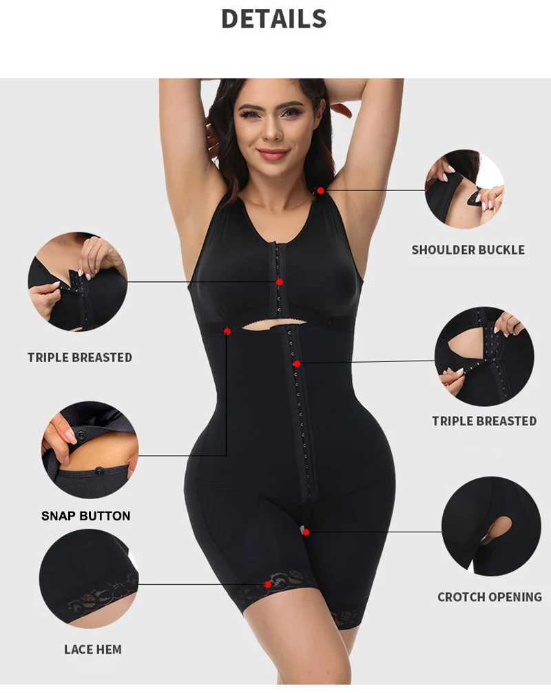 AfruliA Fajas Colombianas Girdles Full Body Shaper Post Surgery Shapewear Binders Slim Waist BBL High Compression CorsetXJ241028