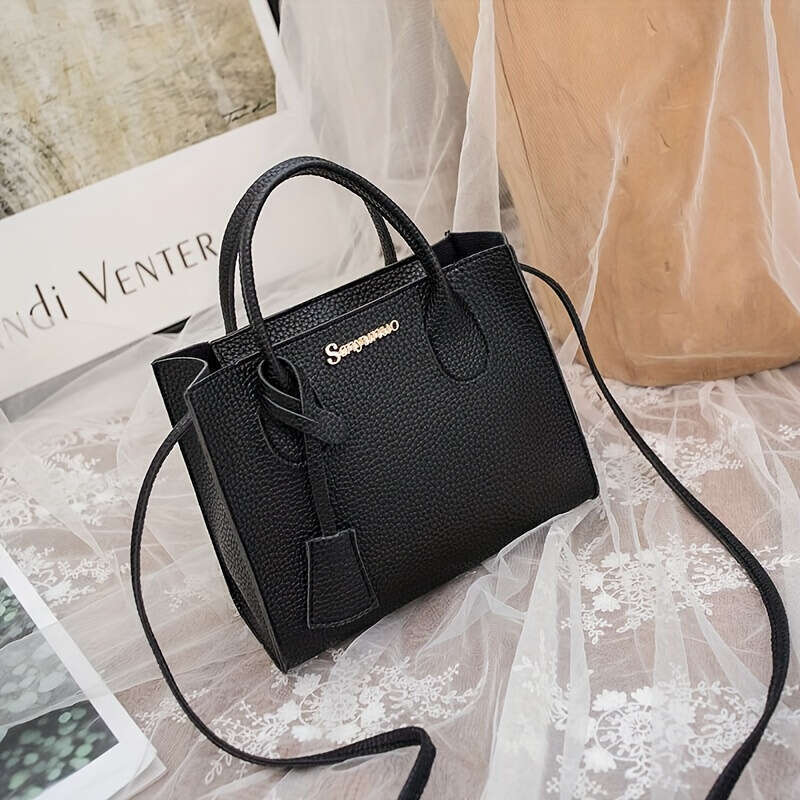 Chic Lychee Pattern Mini Handbag Women - Durable Faux Leather, Multi-Color, Perfect for Everyday Carryall