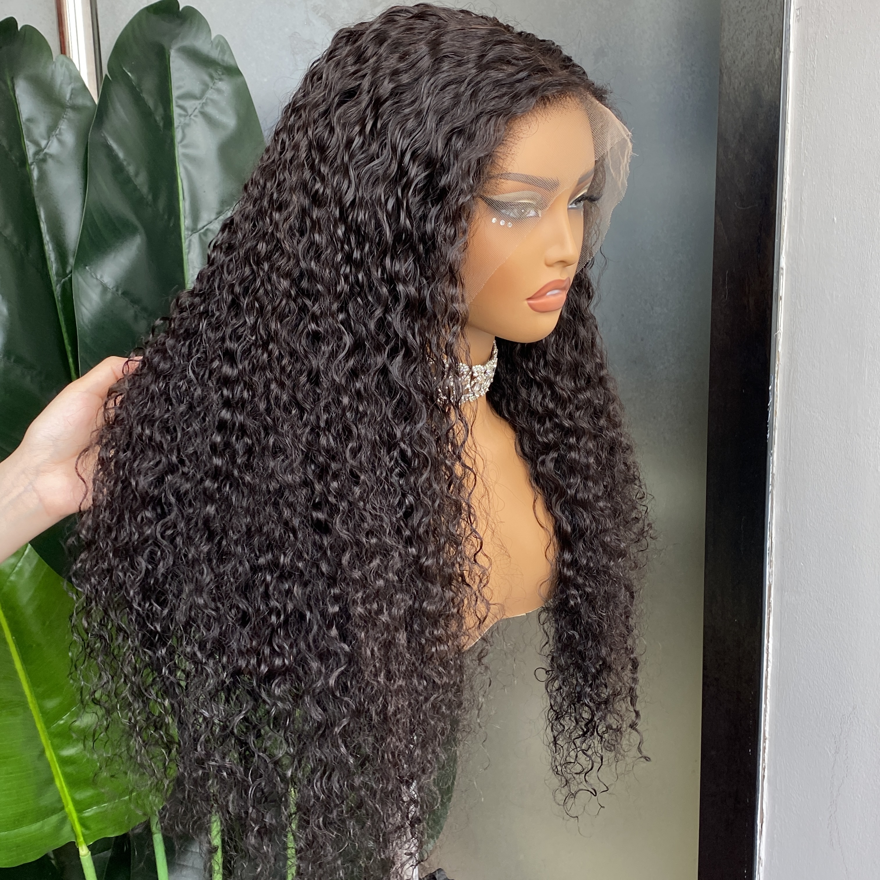 Grade 12A Burmese Curly 13x6 HD Transaprent Lace Frontal Wig 100% Raw Remy Virgin Human Hair 24 Inch Brazilian Indian Thick Hair