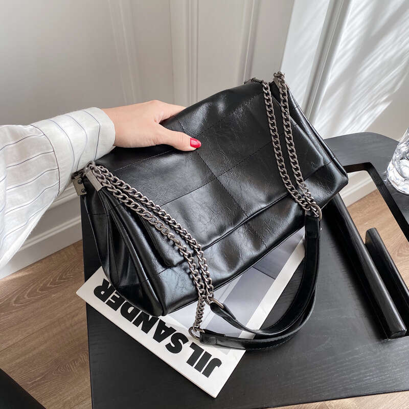 Women's Fashion Commuter Bags Niche Chain Crossbody Bag Ladies Shoulder Large Capacity Handbag Cross Square PU
