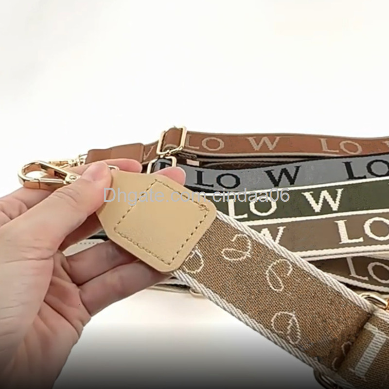 Designer Bag Accessories Thickened Shoulder Straps Personalized Canvas Versatile Single Crossbody Shoulder Straps 3.8cm Wide 75cm-135cm Long Adjustable