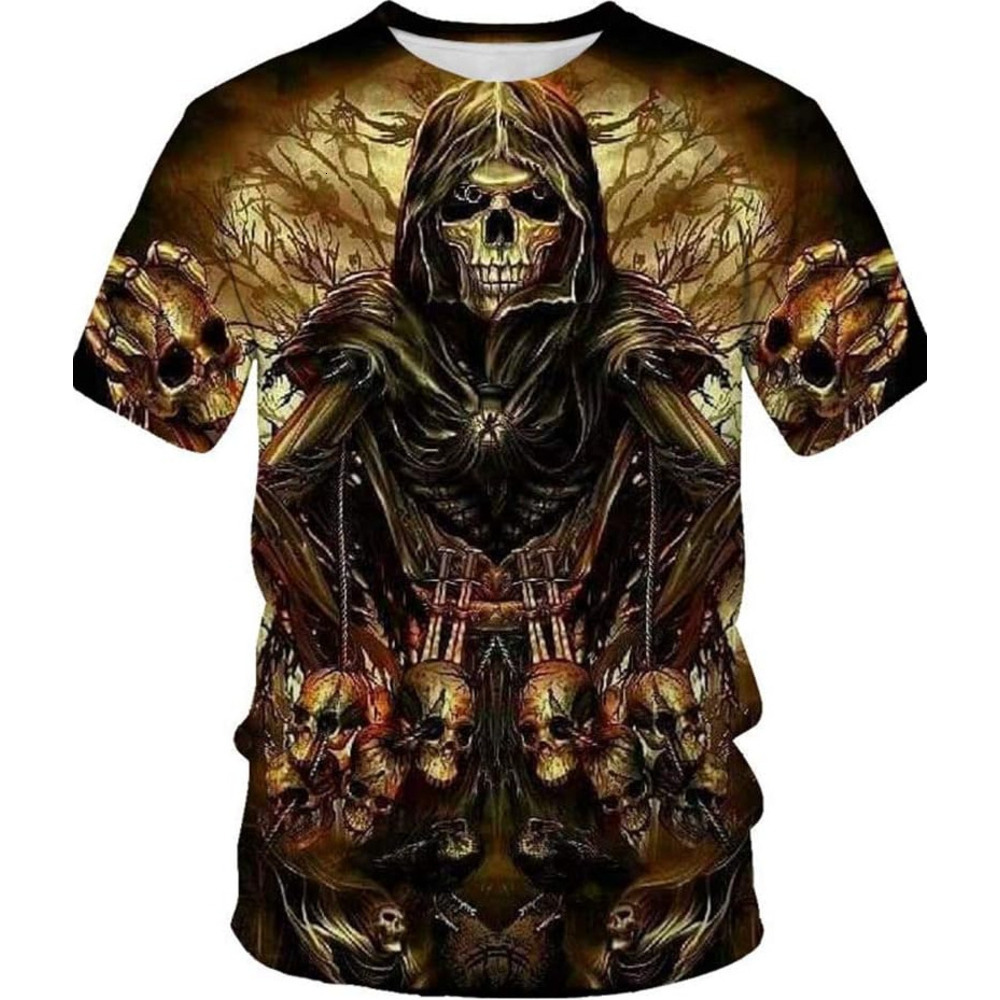 Mens T shirt Mens T-Shirts 3D Graphic Skull Short Sleeve Tees Funny Printed Summer Tops tee Fashion trend Casual tops summer clothes