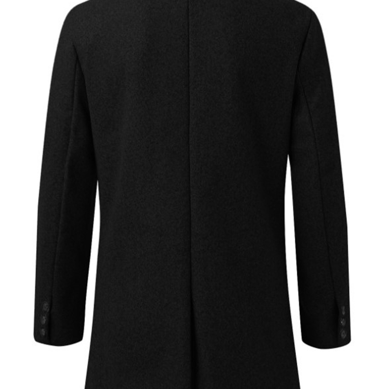 2024 cross-border mens British style long-sleeved woolen coat autumn and winter mens trendy coat 241007