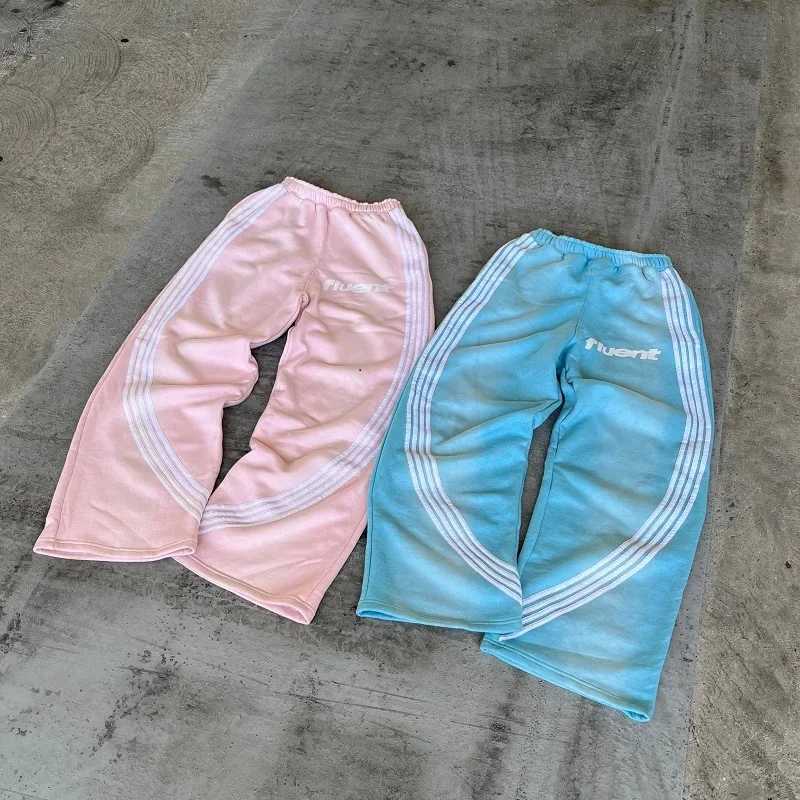 Harajuku new fashionable wide leg women sports pants Y2K Gothic retro classic couple sports pants hip-hop street casual pantsX241028